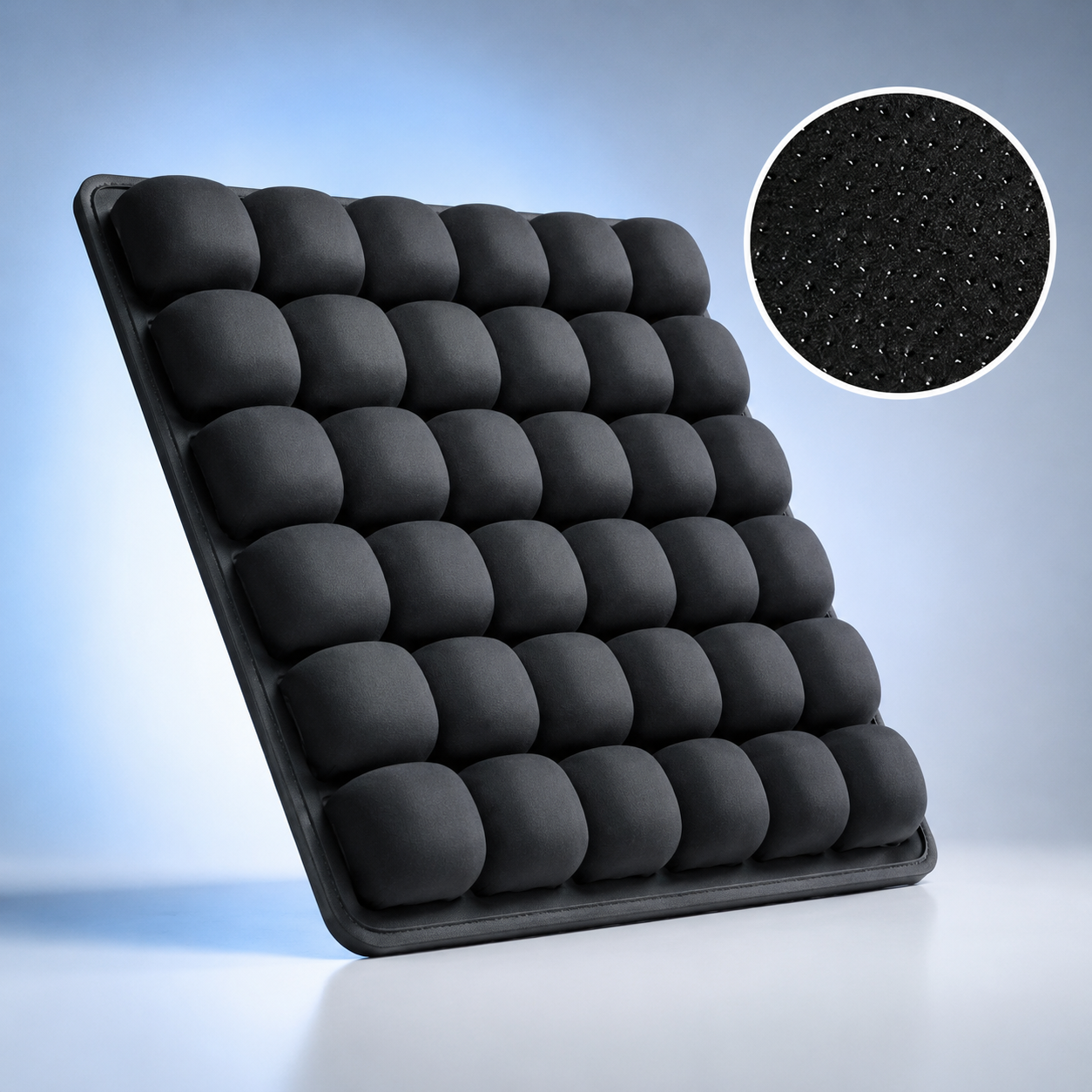 AeroCell cushion at an angle with a textured anti-slip base close-up